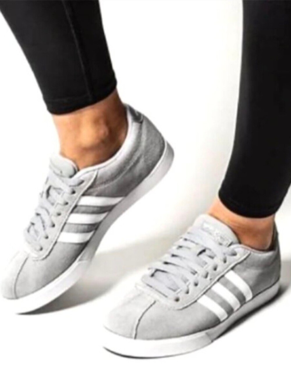Adidas Women's Courtset ART AW 4209 Grey Suede Size 7